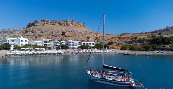 Lindos: Private AI Sailing Cruise with Prosecco and more