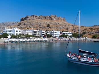 Lindos: Segelbåtskryssning med prosecco m.m.