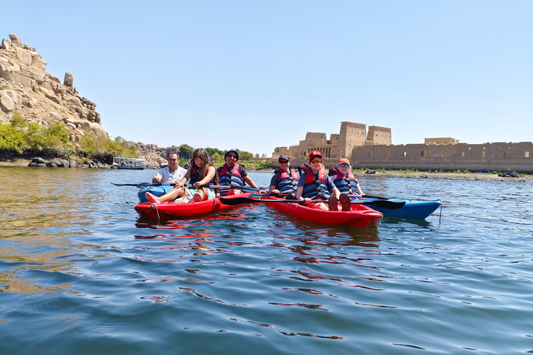 Aswan: Nubian Kayak Club an hour kayak around Philae Temple