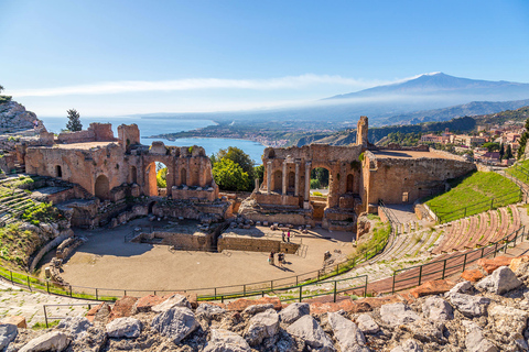 From Messina: Private Tour of Etna &amp; Taormina with Pickup