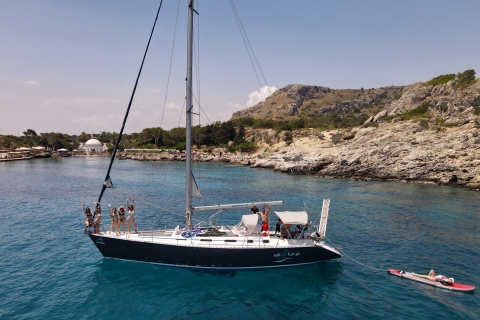 Rhodes Town: Private Sailing Cruise with Swim Stops & MealPrivate Sailing Boat Cruise with Swim Stops and Meal