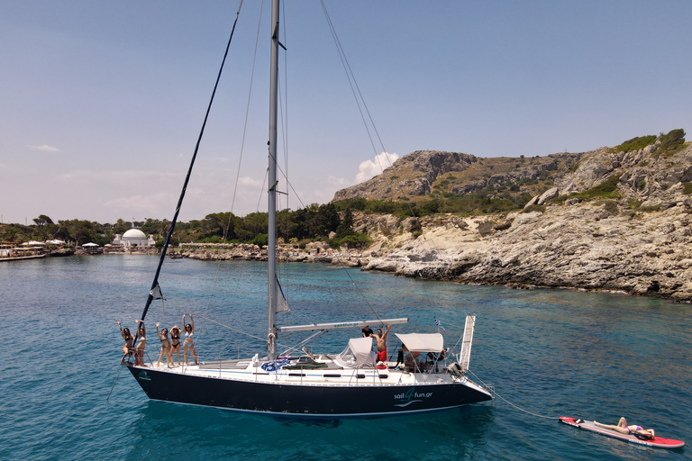 Rhodes Town: Private Sailing Cruise with Swim Stops & MealPrivate Sailing Boat Cruise with Swim Stops and Meal