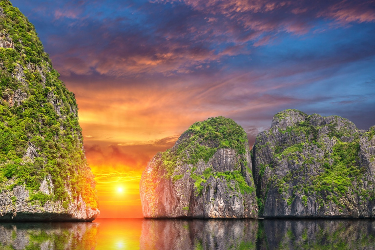 Krabi: Phi Phi Island Sunset Maya Bay and Four Islands Tour