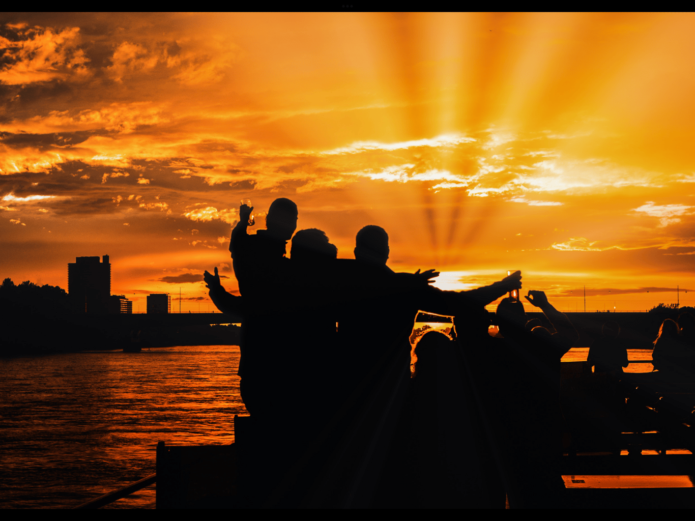 Bonn: Bootstour bei Sonnenuntergang auf dem Rhein