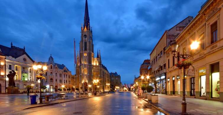 europe, serbia, vojvodina, novi sad, old town by night, pedestrian zone,  night life Stock Photo - Alamy