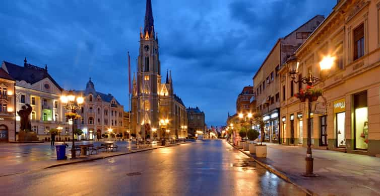 europe, serbia, vojvodina, novi sad, old town by night, pedestrian zone,  night life Stock Photo - Alamy