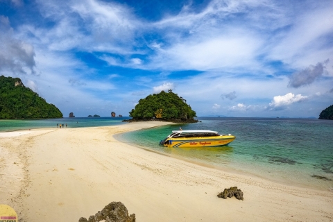 Ao Nang, Krabi: Wycieczka grupowa na 4 wyspy z lunchemŁodzią motorową: Wycieczka grupowa po 4 wyspach Krabi