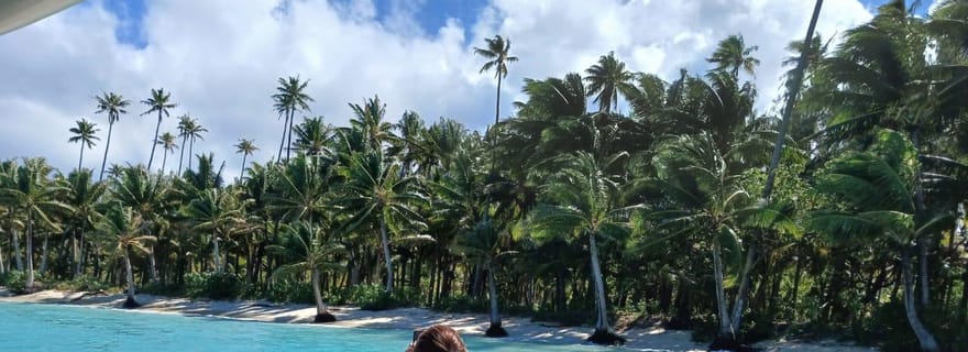 Apetahi day trip around Raiatea on a modern outrigger canoe