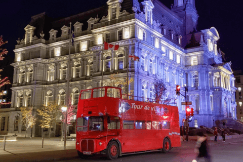 Montreal: Double-Decker Guided Bus Tour at Night