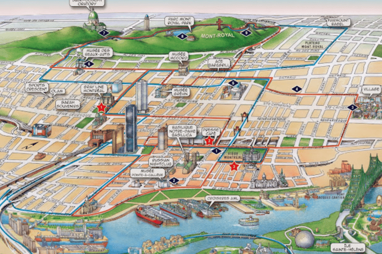 Montreal: Double-Decker Guided Bus Tour at Night