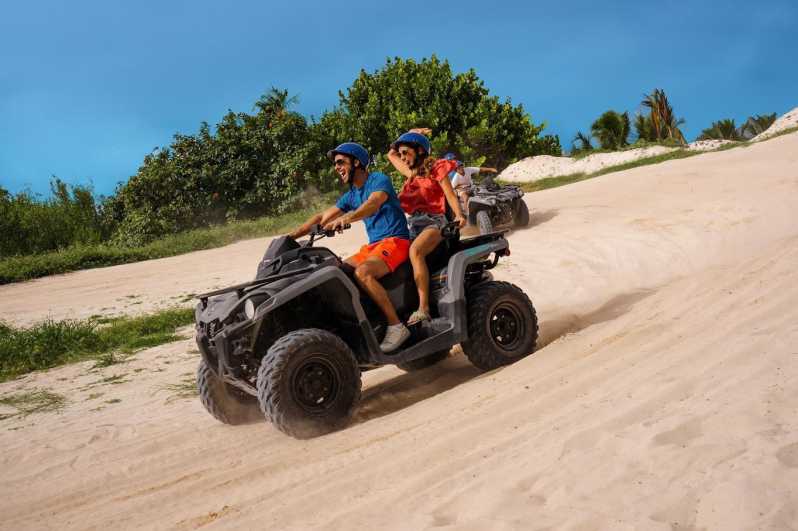 Desde Cancún: Aventura ATV Jungle Trail y Club de Playa