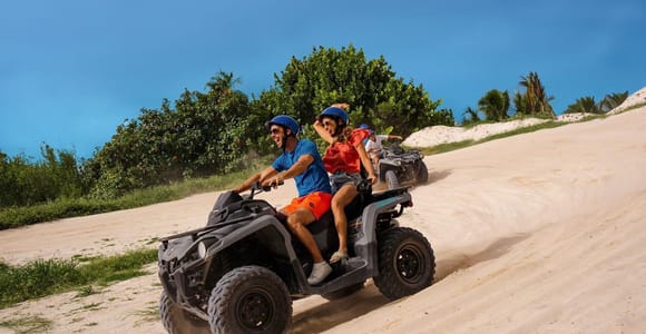 From Cancún: ATV Jungle Trail Adventure and Beach Club