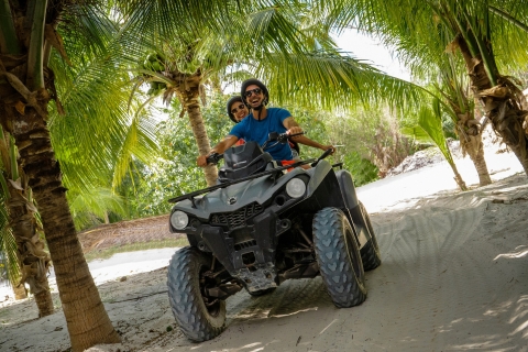 Ab Cancún: ATV Jungle Trail Adventure und Beach ClubDschungel-Trail-Abenteuer im Doppel-Quad mit Zugang zum Beach Club
