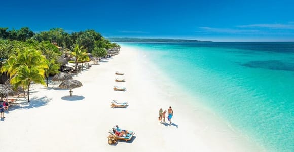 From Falmouth: Seven Mile Beach, Margaritaville & Ricks Cafe
