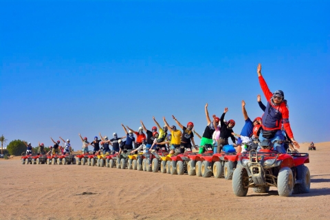 Hurghada: Excursión en quad por el desierto del Sáhara Ciudad beduina y paseo en camello