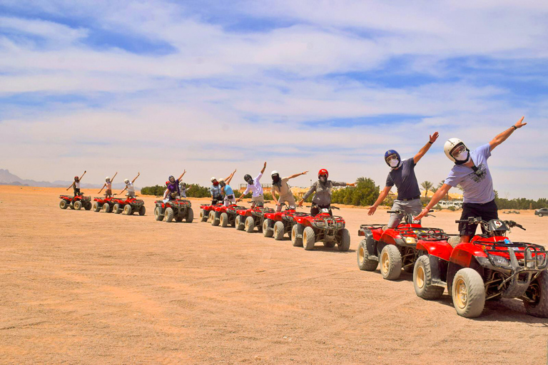 Hurghada: Excursión en quad por el desierto del Sáhara Ciudad beduina y paseo en camello