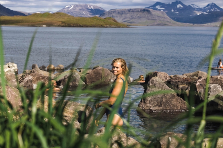 Reykjavik: Prywatna wycieczka po gorących źródłach Hvalfjordur i Hvammsvik