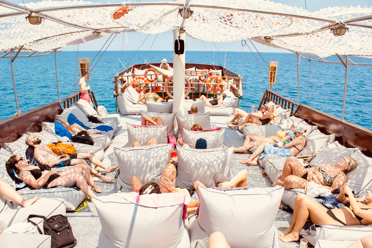 Rhodes: All Inclusive Day Cruise with BBQ & Unlimited DrinksBoat Trip with 1 Bean Bag/Cushion Per Person on Top Deck