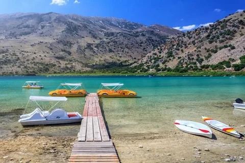 Lake Kournas: Pedal Boat Rental With Transfer