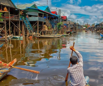 Siem Reap: recorrido por el pueblo flotante de Kampong Phluk con traslado
