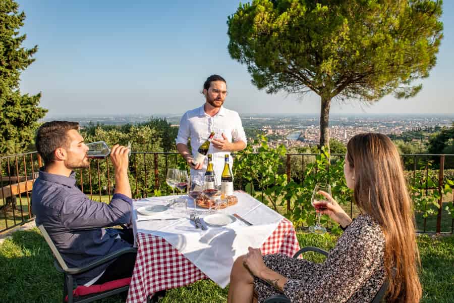 Verona: Weinverkostung mit Snacks und Panoramablick auf die Stadt