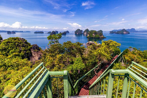 Z Ao Nang, Krabi: jednodniowa wycieczka po wyspach Hong + punkt widokowyŁodzią Longtail: jednodniowa wycieczka grupowa po wyspach Hong + punkt widokowy