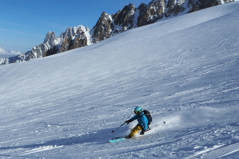 Chamonix: Descida de esqui Vallée Blanche com guia