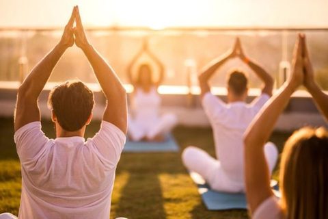 yoga tour in the shed of Taj by certified instructor in Agra