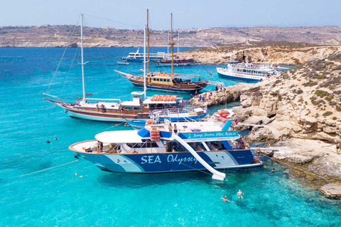 Malta: Gozo &amp; Comino Islands, Blå Lagunen &amp; Seacaves TourÖarna Comino och Gozo - Endast båt