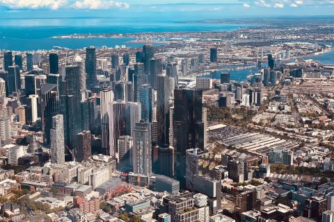Melbourne: City Skyline and Bay Scenic Helicopter Flight