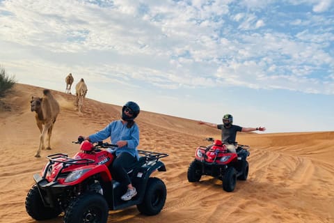 Dubai: Adventure Quad Bike Safari, Camel Ride & Refreshments