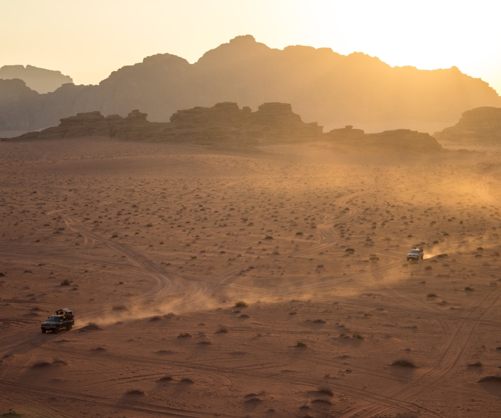 From Wadi Rum: 8 Hour Jeep Tour with Meal & One-Night Stay
