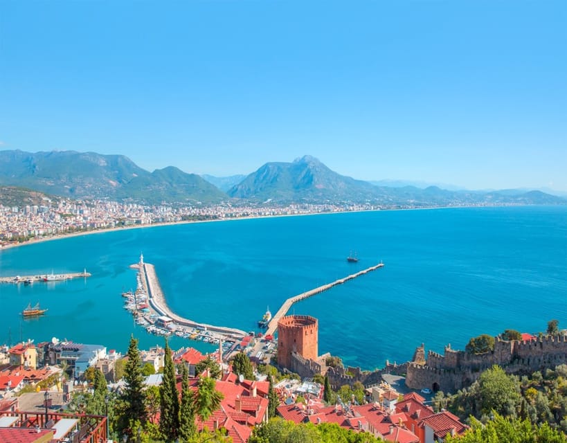 Von der Stadt Side: Alanya Tour mit Mittagessen, Boot und Seilbahn ...
