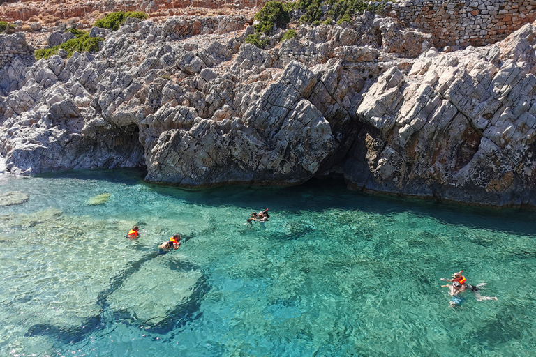 Chania Area: Boat Cruise to Menies Beach & Chironisia BayCruise including Pickup & Dropoff from main areas