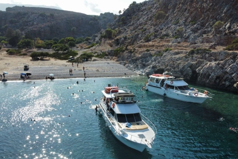 Chania Area: Boat Cruise to Menies Beach & Chironisia BayCruise including Pickup & Dropoff from main areas