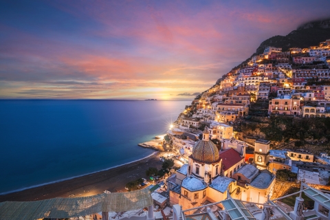 Naples : Excursion privée au coucher du soleil à Positano avec dîner