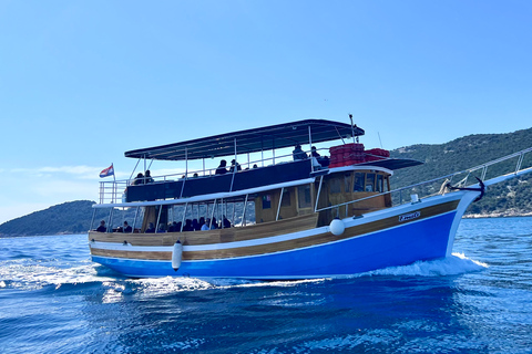 Dubrovnik : croisière dans les îles Élaphites avec déjeuner et boissonsDubrovnik : croisière d'une journée aux îles Élaphites avec déjeuner