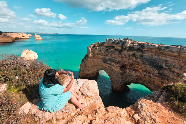 De Faro: Excursão de 1 dia à Gruta de Benagil, Marinha e Carvoeiro