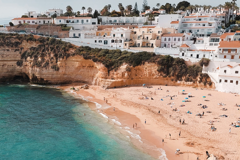 Au départ de Faro : visite d'une journée de la grotte de Benagil, de Marinha et de Carvoeiro