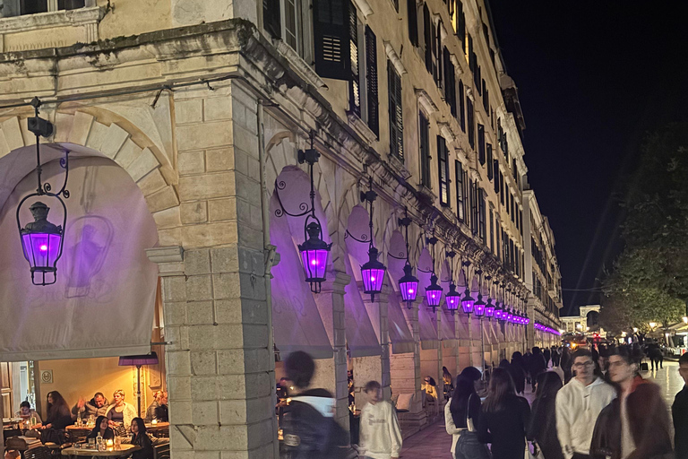 Corfu: Night Walking Tour with Rooftop Drink