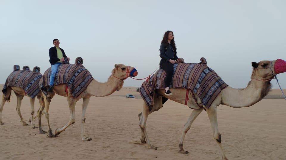Dune Drive Sand Board Camel Ride Dinner Buffet Dubai | GetYourGuide