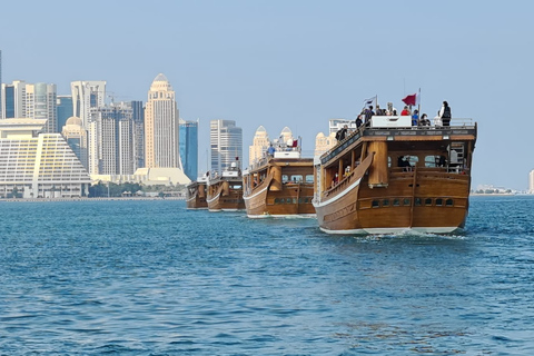 Qatar: Doha Sightseeing Cruise Onboard an Arabic Dhow Boat