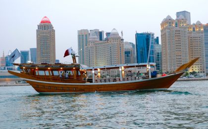 Katar: Doha-Sightseeing-Kreuzfahrt an Bord eines arabischen Dhow-Boots