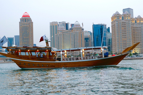 Qatar: Doha Sightseeing Cruise Onboard an Arabic Dhow Boat