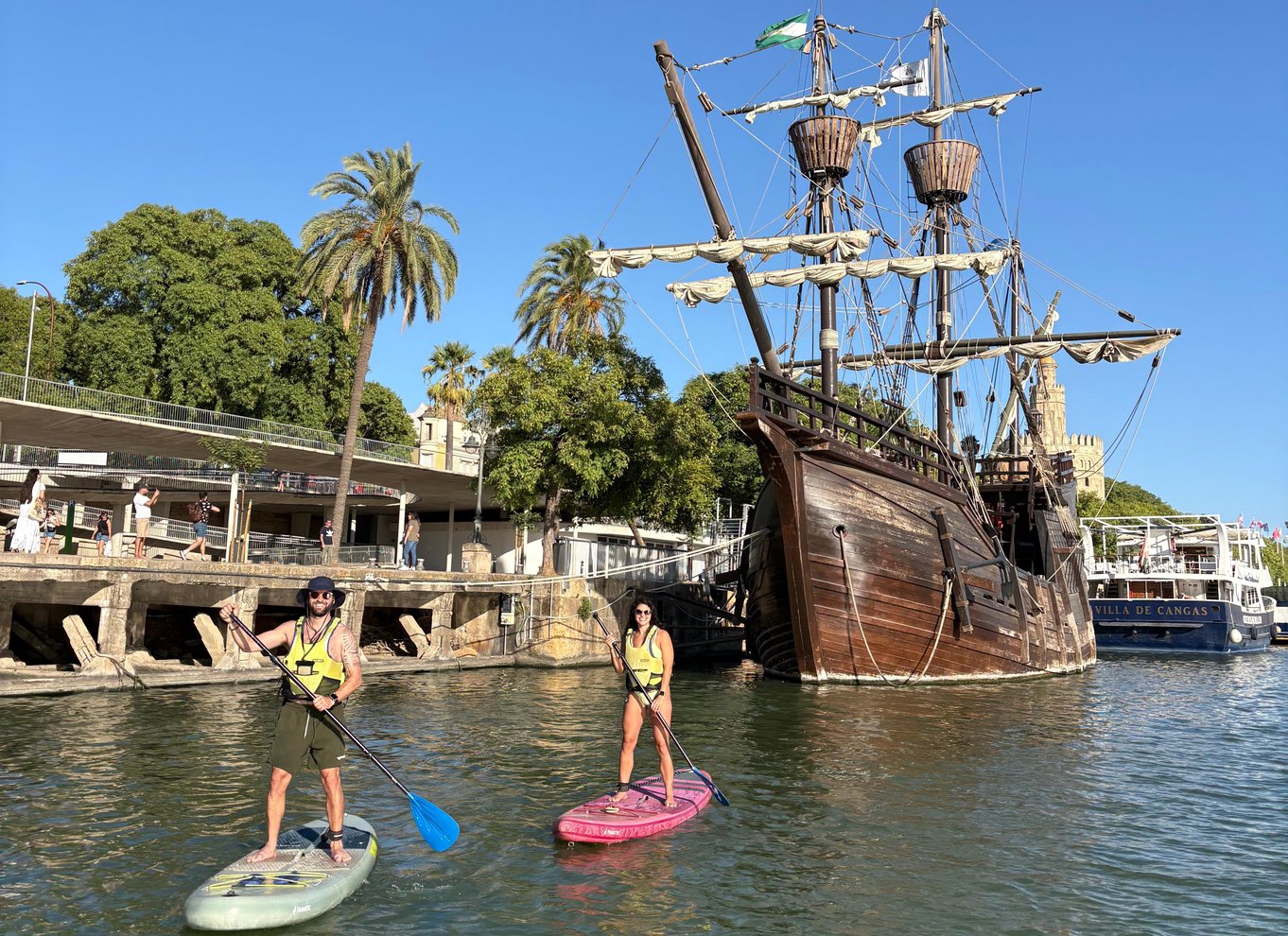 Sevilla: 1,5 times standup paddleboarding-tur om dagen