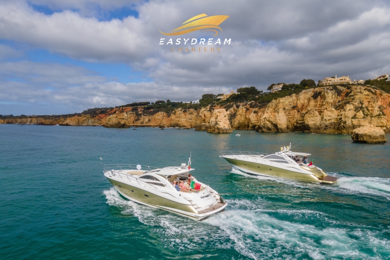 Algarve: Private YachtvermietungBootsfahrt bei Sonnenuntergang 2h30