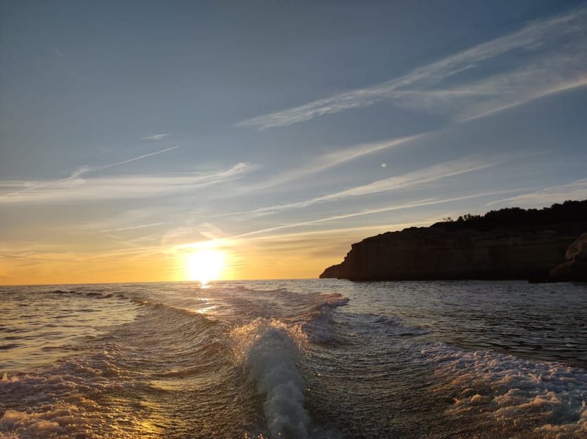 From Armação de Pêra: Sunset Benagil Caves Boat Tour | GetYourGuide