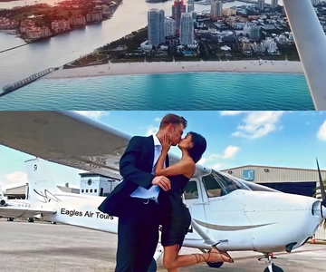 Miami: romantico tour di volo privato di 1 ora con champagne