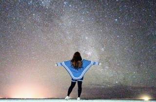 Uyuni: Salztonebenen-Tour bei Sonnenaufgang / Sternenlicht