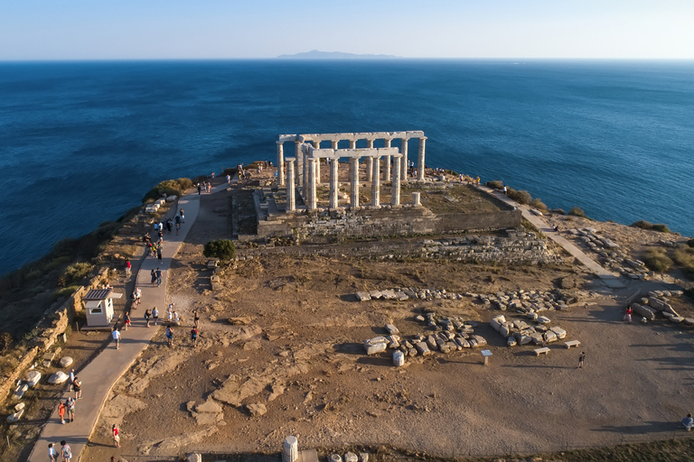 Athènes : Excursion privée d'une journée à Athènes, Sounio et le lac VouliagmeniPrise en charge et/ou dépôt à n'importe quelle adresse à Athènes